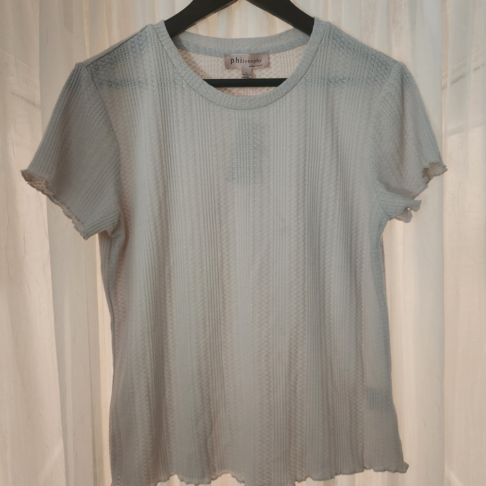 Philosophy Women's Cream Ribbed Top
